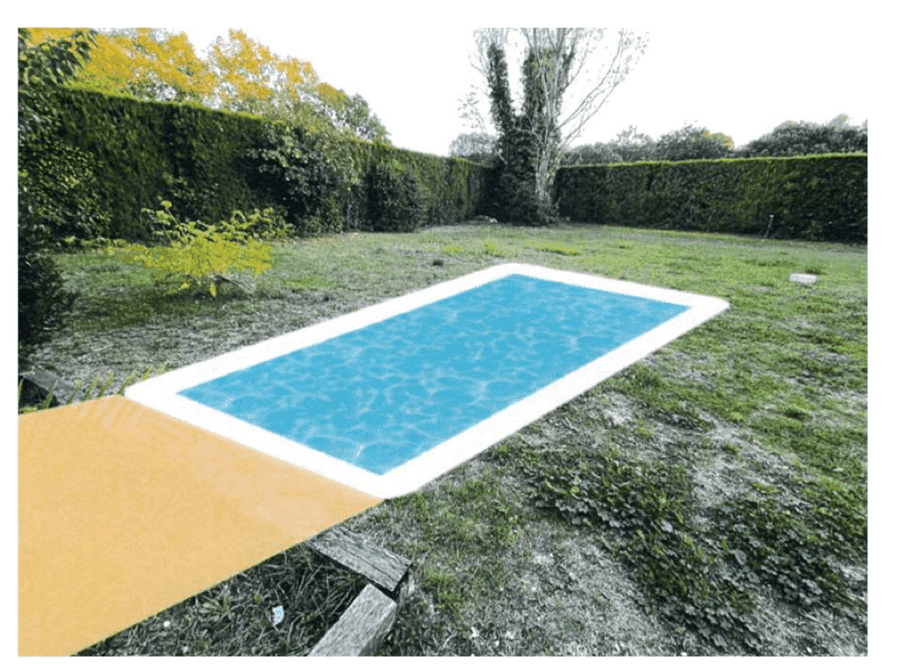 Insertion paysagere du projet (photomontage avec piscine)
